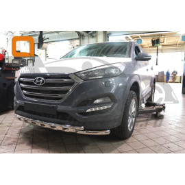 Защита переднего бампера Hyundai Tucson 2017 Shark